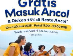 Meriahkan HUT Jakarta Ke-498 Masuk Ancol Gratis